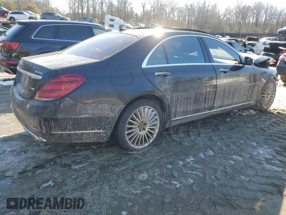 2018 Mercedes-Benz S 560 with VIN WDDUG8GB9JA375549, listed as a Copart auction lot 88075225 with Not Provided miles and Salvage Title. Bid and sale history available at DreamBid. Image 3.