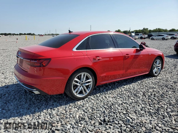 2023 Audi A4 S line Premium Plus with VIN WAUEAAF43PN006551, listed as a Copart auction lot 53421805 with 49,285 mi miles and Salvage Title. Bid and sale history available at DreamBid. Image 3.