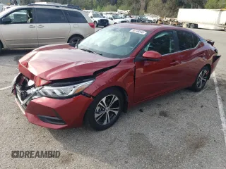 2020 Nissan Sentra SV with VIN 3N1AB8CV3LY270356, listed as a Copart auction lot 50749345 with 35,177 mi miles and Salvage Title. Bid and sale history available at DreamBid. Image 1.