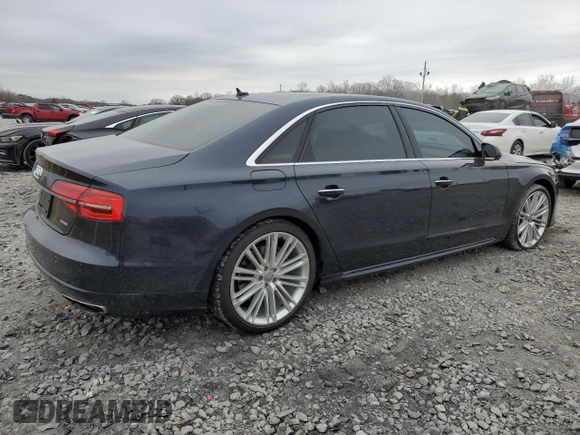 2017 Audi A8 z VIN WAU44AFD9HN002783, wystawiony jako Copart lot #44633125 z przebiegiem 110 066 mil mil oraz Szkoda całkowita • Salvage title. Historia ofert i sprzedaży dostępna na DreamBid. Obrazek 3.