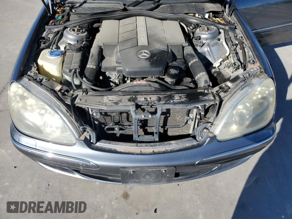 2005 Mercedes-Benz S-Class 5.0L with VIN WDBNG75J25A449465, listed as a Copart auction lot 80767344 with 147,794 mi miles and Clean Title. Bid and sale history available at carsss.com. Image 11.