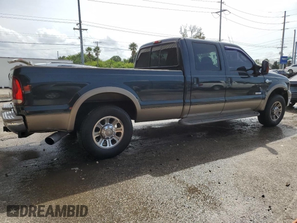 2005 Ford F-250 XL with VIN 1FTSW20P55EB47165, listed as a Copart auction lot 73633324 with Not Provided miles and Non Repairable. Bid and sale history available at DreamBid. Image 3.