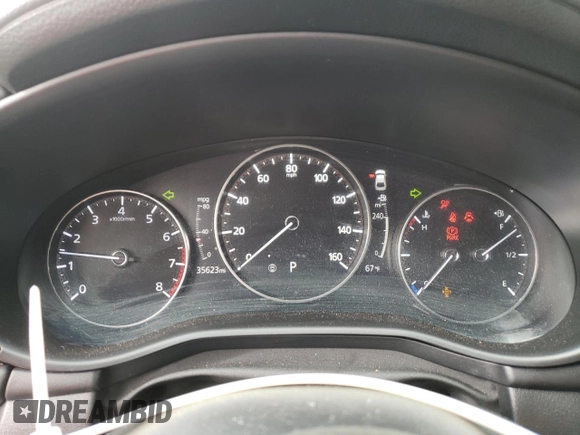 2019 Mazda Mazda3 Hatchback with VIN JM1BPAJM0K1136007, listed as a Copart auction lot 45715503 with 35,623 mi miles. Bid and sale history available at carsss.com. Image 9.