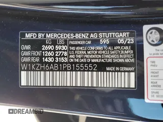 2023 Mercedes-Benz E-Class E 450 with VIN W1KZH6AB1PB155552, listed as a Copart auction lot 45599685 with 22,607 mi miles and Salvage Title. Bid and sale history available at carsss.com. Image 14.