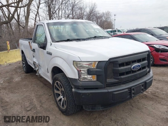 2015 Ford F-150 XL with VIN 1FTMF1C89FKD50053, listed as a IAAI auction lot 41704237 with 187,408 mi miles and . Bid and sale history available at DreamBid. Image 1.