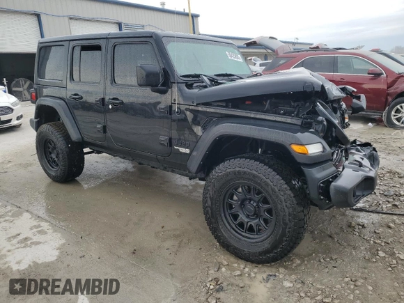 2021 Jeep Wrangler Unlimited Willys with VIN 1C4HJXDN3MW751207, listed as a Copart auction lot 50425805 with 35,383 mi miles and Salvage Title. Bid and sale history available at DreamBid. Image 4.