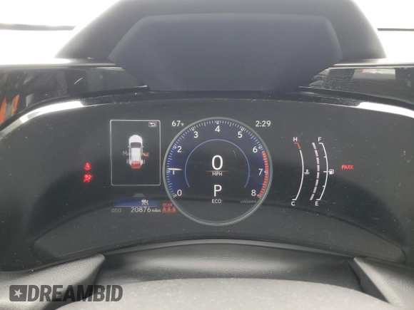 2024 Lexus NX 350 with VIN 2T2AGCEZ8RC039846, listed as a Copart auction lot 56861105 with 20,876 mi miles and Salvage title. Bid and sale history available at DreamBid. Image 9.
