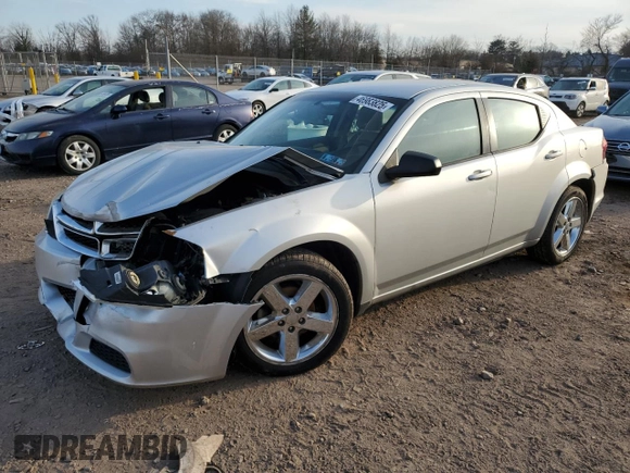 2012 Dodge Avenger SE with VIN 1C3CDZAB5CN153359, listed as a Copart auction lot 46983825 with 180,264 mi miles and Salvage Title. Bid and sale history available at DreamBid. Image 1.