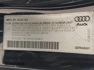2009 Audi S5 z VIN WAURV78T99A036807, wystawiony jako IAAI lot #42352152 z przebiegiem 122 196 mil mil oraz . Historia ofert i sprzedaży dostępna na DreamBid. Obrazek 9.