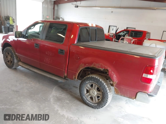 2007 Ford F-150 XLT with VIN 1FTPW14V57FA56628, listed as a IAAI auction lot 42103571 with 125,537 mi miles. Bid and sale history available at carsss.com. Image 3.
