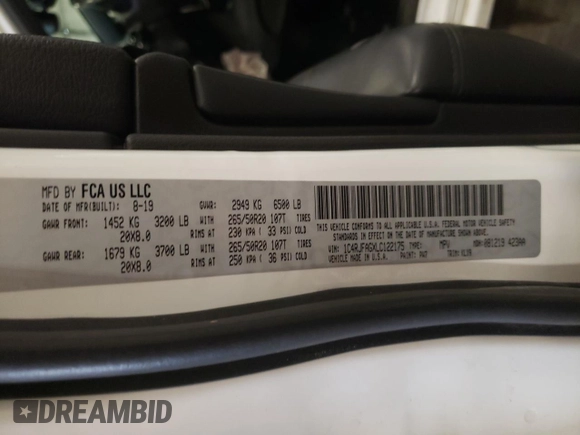 2020 Jeep Grand Cherokee Altitude with VIN 1C4RJFAGXLC122175, listed as a Copart auction lot 48756705 with 75,154 mi miles and Salvage Title. Bid and sale history available at carsss.com. Image 15.