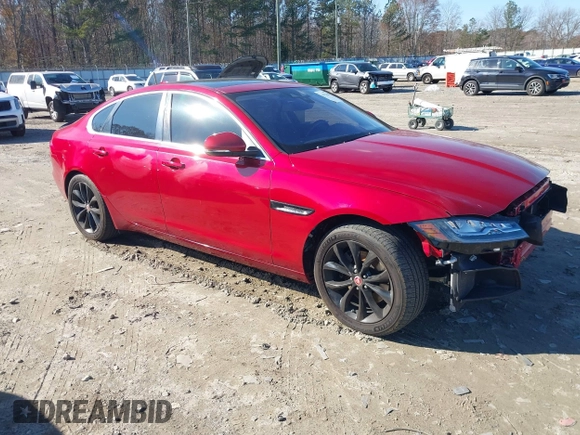 2018 Jaguar XF 25t Premium with VIN SAJBJ4FX1JCY55244, listed as a IAAI auction lot 41123344 with 57,373 mi miles. Bid and sale history available at carsss.com. Image 1.