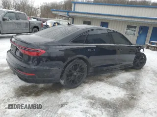 2020 Audi A8 L with VIN WAU8EAF81LN012430, listed as a Copart auction lot 45281825 with 36,190 mi miles and Salvage Title. Bid and sale history available at carsss.com. Image 3.