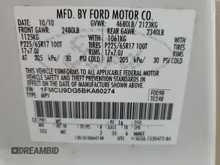 2011 Ford Escape XLT с VIN 1FMCU9DG5BKA60274, выставлен на аукционе Copart как лот 64387035 с пробегом 196 452 миль миль и Чистый • Clean title. История ставок и продаж доступна на DreamBid. Изображение 13.