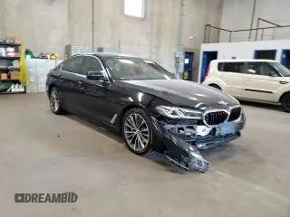 2021 BMW 5 Series 530i xDrive with VIN WBA13BJ01MCF15454, listed as a Copart auction lot 56922345 with 115,667 mi miles and Salvage title. Bid and sale history available at DreamBid. Image 13.
