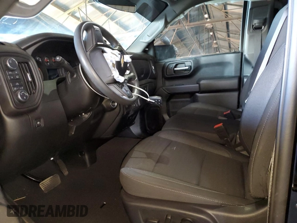 2024 Chevrolet Silverado 1500 Custom with VIN 1GCPDBEK7RZ296362, listed as a Copart auction lot 50384335 with 21,555 mi miles and Salvage Title. Bid and sale history available at DreamBid. Image 7.