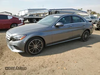 2021 Mercedes-Benz C 300 with VIN W1KWF8DBXMR638766, listed as a Copart auction lot 42577795 with 19,507 mi miles and Salvage Title. Bid and sale history available at carsss.com. Image 1.