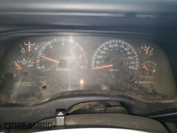 1998 Dodge Dakota SLT with VIN 1B7GG22X1WS732201, listed as a Copart auction lot 53292865 with 212,198 mi miles and Salvage Title. Bid and sale history available at carsss.com. Image 9.