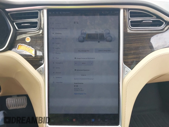 2016 Tesla Model S 90D with VIN 5YJSA1E27GF129130, listed as a IAAI auction lot 41922227 with 134,422 mi miles and . Bid and sale history available at DreamBid. Image 18.