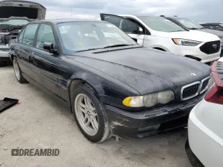 2001 BMW 7 Series 740iL with VIN WBAGH834X1DP25164, listed as a Copart auction lot 77939404 with 0 mi miles and Non Repairable. Bid and sale history available at carsss.com. Image 4.
