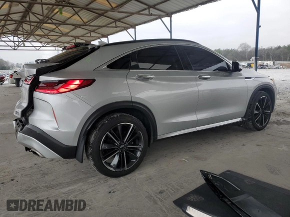 2022 Infiniti QX55 Sensory with VIN 3PCAJ5L38NF104121, listed as a Copart auction lot 86705454 with 53,042 mi miles and Salvage title. Bid and sale history available at DreamBid. Image 3.