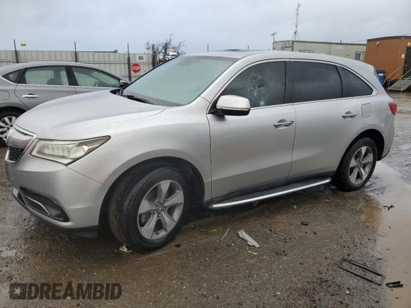 2014 Acura MDX with VIN 5FRYD4H21EB029163, listed as a Copart auction lot 45556965 with Not provided miles and Salvage title. Bid and sale history available at DreamBid. Image 1.