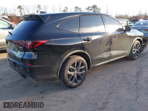 2024 Acura MDX w/A-Spec Package with VIN 5J8YE1H01RL024660, listed as a IAAI auction lot 41586135 with 5,075 mi miles. Bid and sale history available at carsss.com. Image 4.