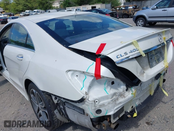2015 Mercedes-Benz CLS 400 with VIN WDDLJ6HB9FA154511, listed as a IAAI auction lot 42155412 with 88,386 mi miles and . Bid and sale history available at DreamBid. Image 19.