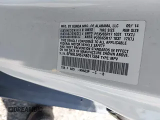 2015 Honda Odyssey EX-L with VIN 5FNRL5H67FB017554, listed as a IAAI auction lot 41974821 with 76,130 mi miles and . Bid and sale history available at carsss.com. Image 9.