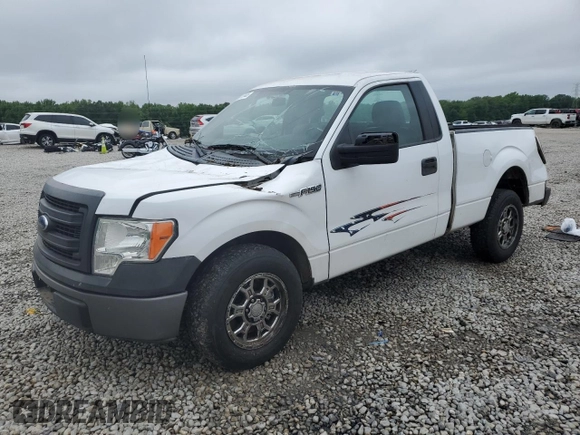 2014 Ford F-150 XL with VIN 1FTMF1CM4EKF93944, listed as a Copart auction lot 56113445 with 153,263 mi miles and Salvage title. Bid and sale history available at DreamBid. Image 1.