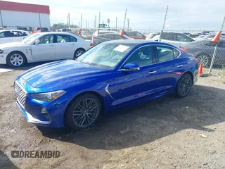 2019 Genesis G70 2.0T Advanced with VIN KMTG34LA1KU021793, listed as a IAAI auction lot 40461168 with 41,903 mi miles. Bid and sale history available at carsss.com. Image 2.