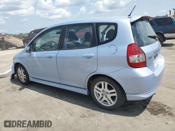 2008 Honda Fit Sport with VIN JHMGD38618S037263, listed as a Copart auction lot 66802634 with 42,487 mi miles and Salvage Title. Bid and sale history available at carsss.com. Image 2.