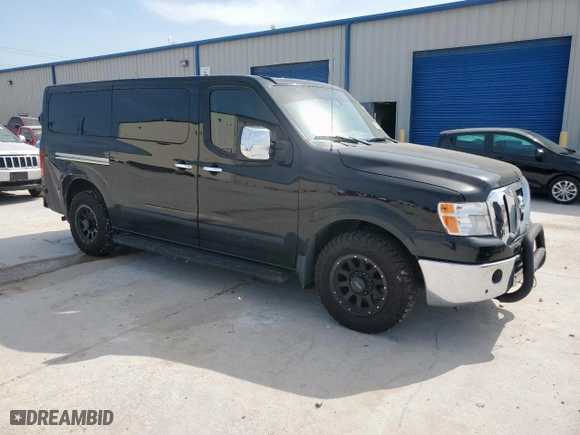 2017 Nissan NV Passenger SL with VIN 5BZAF0AA5HN850974, listed as a Copart auction lot 52101385 with 129,011 mi miles and Salvage Title. Bid and sale history available at carsss.com. Image 4.