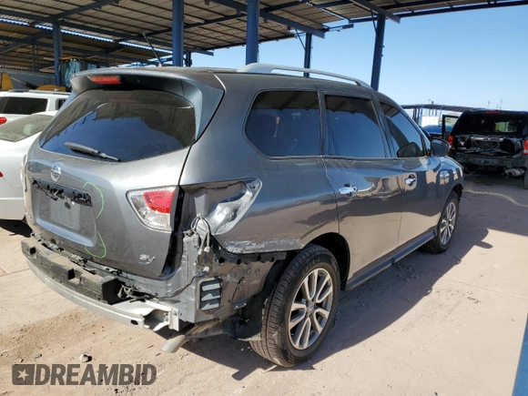 2016 Nissan Pathfinder Platinum with VIN 5N1AR2MN0GC629225, listed as a Copart auction lot 80952774 with 144,255 mi miles and Salvage Title. Bid and sale history available at carsss.com. Image 3.