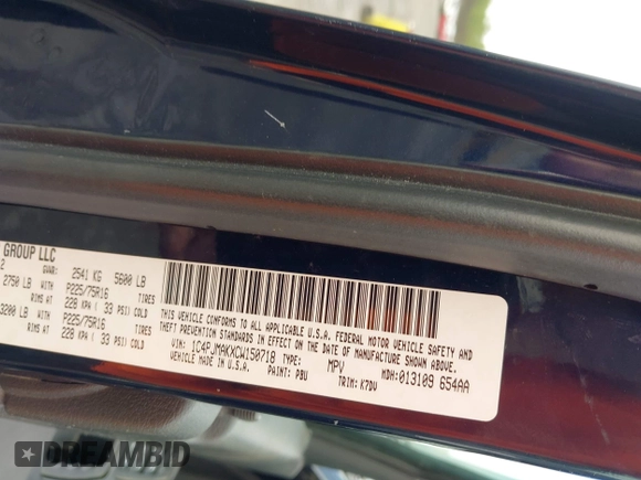 2012 Jeep Liberty Sport with VIN 1C4PJMAKXCW150718, listed as a IAAI auction lot 42622947 with 97,083 mi miles and . Bid and sale history available at DreamBid. Image 9.