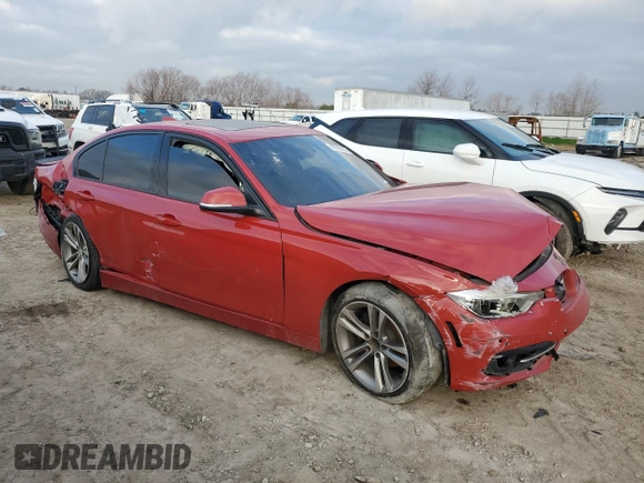 2016 BMW 3 Series 328i with VIN WBA8E9C58GK644678, listed as a Copart auction lot 43706255 with Not Provided miles and Salvage Title. Bid and sale history available at DreamBid. Image 4.