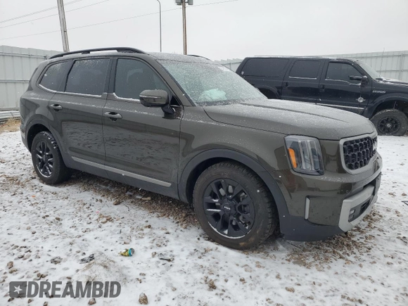 2023 Kia Telluride SX Prestige X-Pro with VIN 5XYP5DGC3PG354591, listed as a Copart auction lot 87465074 with 24,545 mi miles and Salvage title. Bid and sale history available at DreamBid. Image 4.