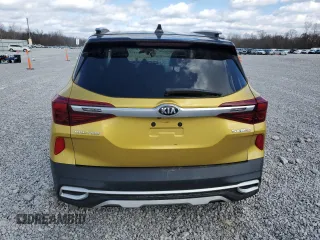 2021 Kia Seltos SX with VIN KNDETCA26M7060649, listed as a Copart auction lot 50379035 with 147,872 mi miles and Salvage Title. Bid and sale history available at carsss.com. Image 6.