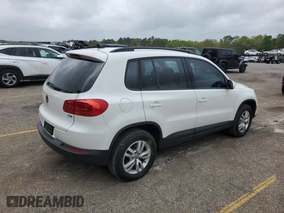 2017 Volkswagen Tiguan S with VIN WVGAV7AX0HK021419, listed as a Copart auction lot 51510935 with 97,084 mi miles and Salvage Title. Bid and sale history available at DreamBid. Image 3.