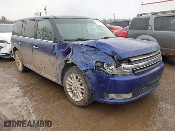 2015 Ford Flex SEL z VIN 2FMGK5C82FBA13732, wystawiony jako IAAI lot #41538558 z przebiegiem 110 402 mil mil oraz . Historia ofert i sprzedaży dostępna na DreamBid. Obrazek 1.