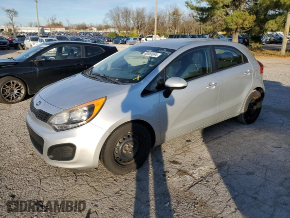 2014 Kia Rio LX with VIN KNADM5A37E6353106, listed as a Copart auction lot 80083694 with 183,824 mi miles and Clean Title. Bid and sale history available at carsss.com. Image 1.