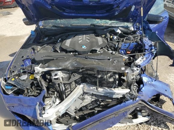 2023 BMW 8 Series M850i z VIN WBAGV8C08PCK41272, wystawiony jako Copart lot #77442574 z przebiegiem Nie podano mil oraz Szkoda całkowita • Salvage title. Historia ofert i sprzedaży dostępna na DreamBid. Obrazek 11.