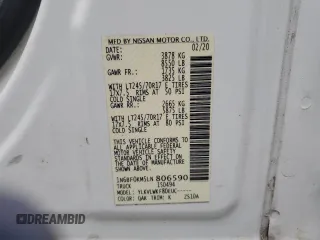 2020 Nissan NV Cargo SV z VIN 1N6BF0KM5LN806590, wystawiony jako Copart lot #72589354 z przebiegiem 21 130 mil mil oraz Szkoda całkowita • Salvage title. Historia ofert i sprzedaży dostępna na DreamBid. Obrazek 13.