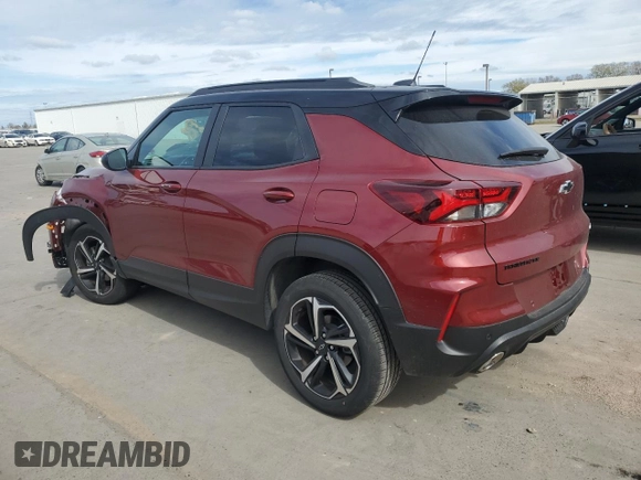 2023 Chevrolet TrailBlazer RS with VIN KL79MTSLXPB069701, listed as a Copart auction lot 47890305 with 16,539 mi miles and Salvage Title. Bid and sale history available at DreamBid. Image 2.