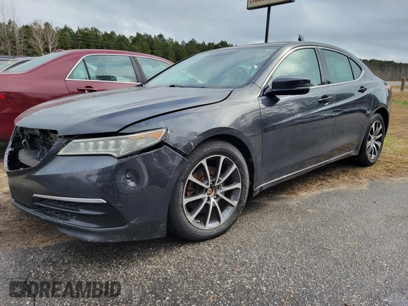 2015 Acura TLX V6 Tech with VIN 19UUB3F56FA007829, listed as a IAAI auction lot 41746939 with 158,244 mi miles. Bid and sale history available at carsss.com. Image 2.