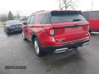 2025 Ford Explorer with VIN 1FMUK8HH3SGA46593, listed as a IAAI auction lot 41509990 with 2,290 mi miles and . Bid and sale history available at DreamBid. Image 3.