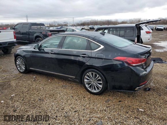 2017 Genesis G80 3.8L with VIN KMHGN4JE9HU175851, listed as a Copart auction lot 50751995 with 97,300 mi miles and Salvage title. Bid and sale history available at DreamBid. Image 2.