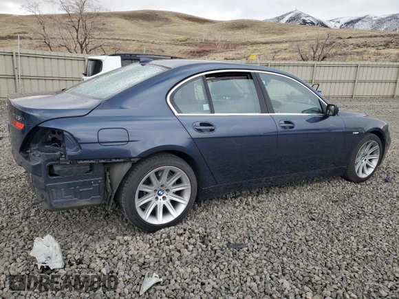 2003 BMW 7 Series 745i with VIN WBAGL63443DP62958, listed as a Copart auction lot 43346805 with 76,468 mi miles and Salvage title. Bid and sale history available at DreamBid. Image 3.