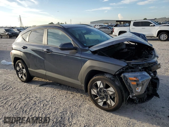 2024 Hyundai Kona SEL with VIN KM8HB3AB4RU046429, listed as a Copart auction lot 67695904 with 9,300 mi miles and Salvage Title. Bid and sale history available at carsss.com. Image 4.