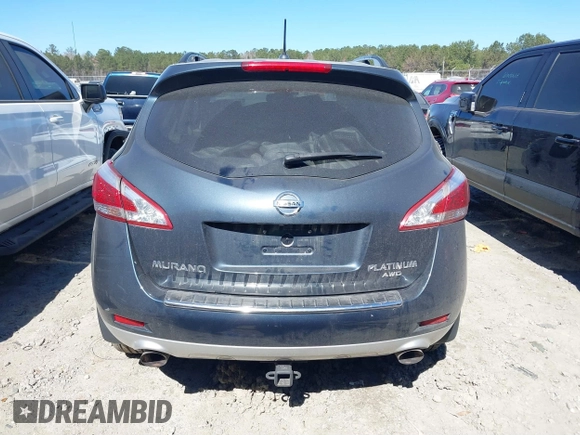 2012 Nissan Murano SV with VIN JN8AZ1MW3CW217191, listed as a IAAI auction lot 41688323 with 183,661 mi miles and . Bid and sale history available at carsss.com. Image 16.